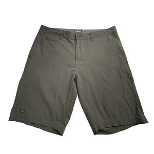 Linksoul Men's Brown Golf Hiking Casual Utility Flat-Front Shorts 35